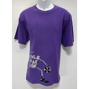 Nike Men’s T Shirt Ankle Crackin’ Metallic Graphic Standard Fit Size XL Purple